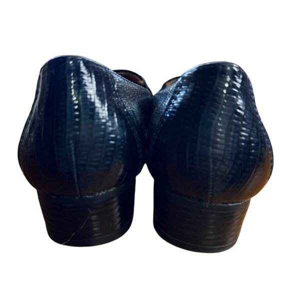 Naturalizer Benefit Womens Reptile Navy Block Heel Loafers Slip On Shoes 8.5 N - Picture 11 of 16